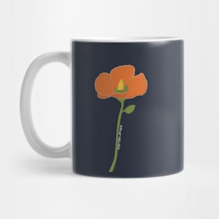 Colorful Apricot Mallow Wildflower Design Mug